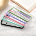 Case de silicona para iPhone de borde de color macarrón